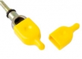 Schutzkappen für Ringstutzen - flexibles PVC - gelb h (mm)= 30 H (mm)=  L1 (mm)= 24 L2 (mm)= 14 Rohraussendurchmesser  (mm)= 10